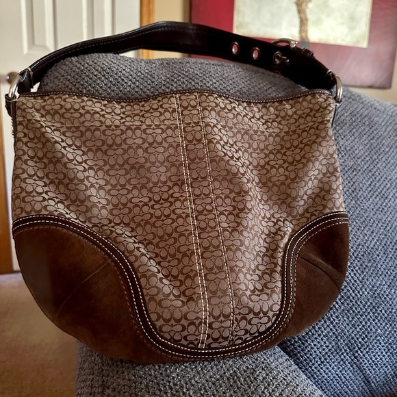 SOLD Brown logo style Coach purse - Picture 1 of 6
